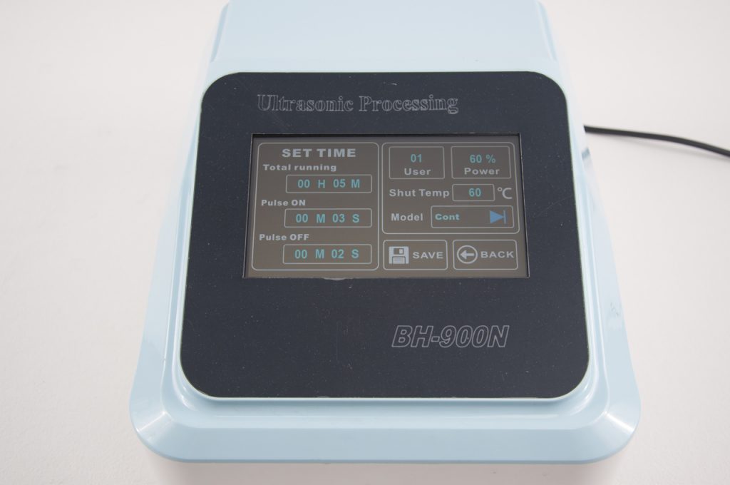 screen touch of Split Type Homogenizer