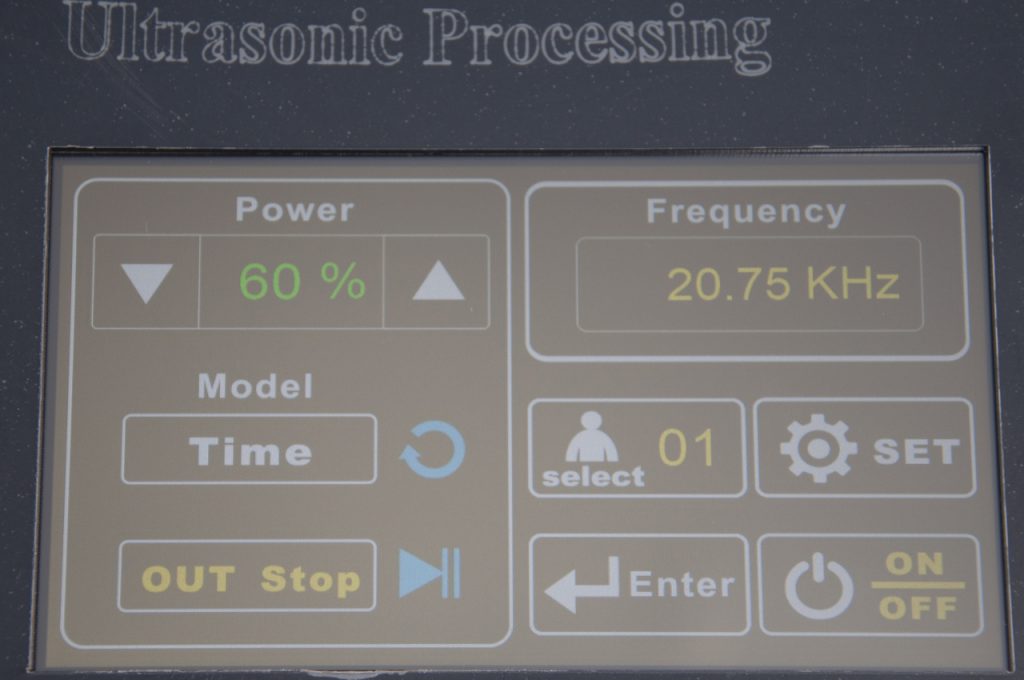 screen touch of Split Type Homogenizer