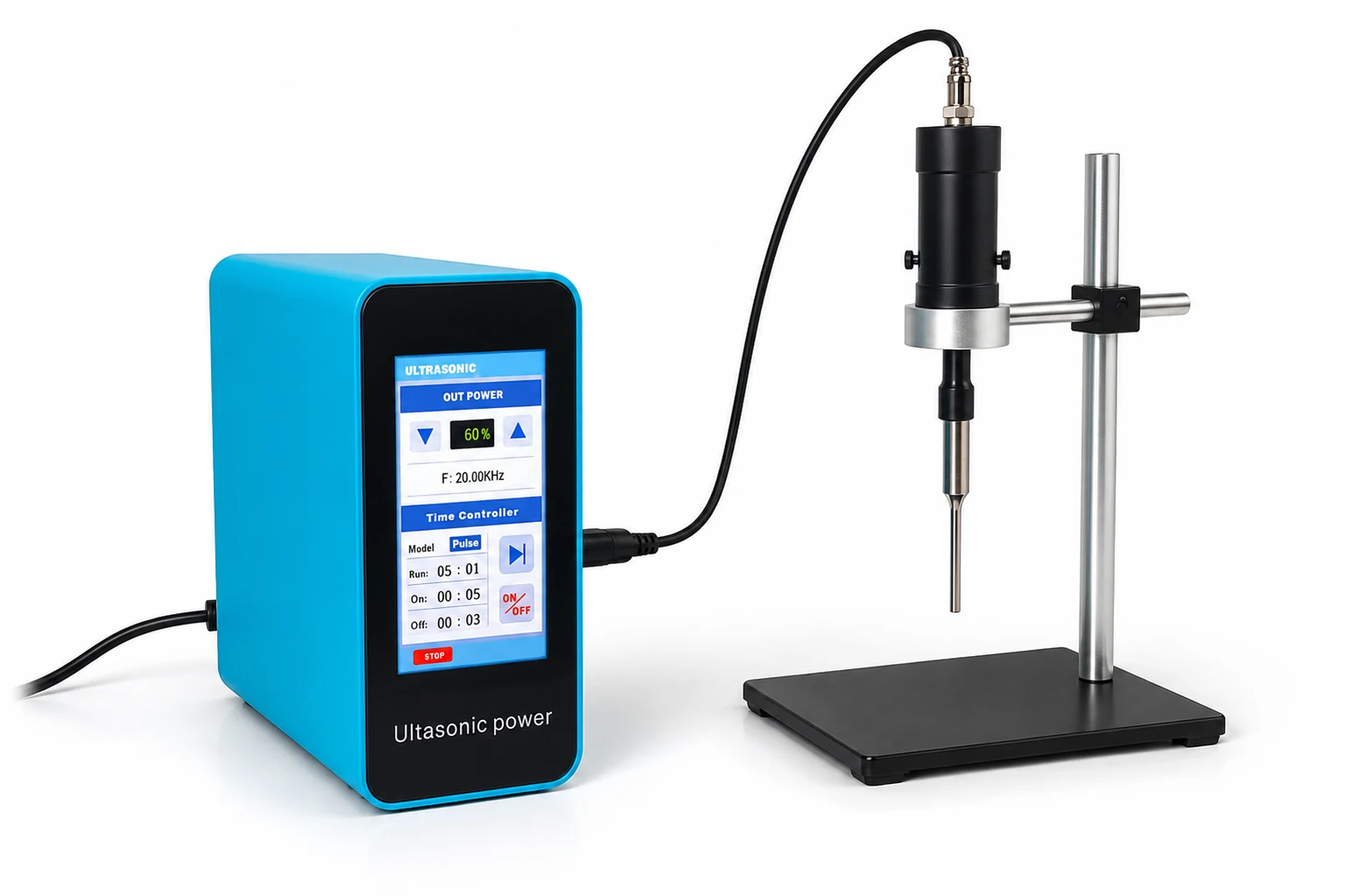 Ultrasonic Nanoparticle Dispersion & Deagglomeration: Complete Process Guide sonobio 5pu800 ultrasonic homogenizer side view